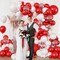 114pcs Red and White Balloons, Red and White Balloon Arch Kit(Red)